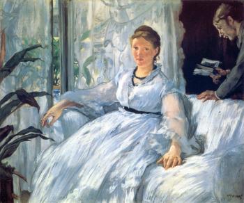 愛德華 馬奈 Reading ( Mme Manet and Leon)